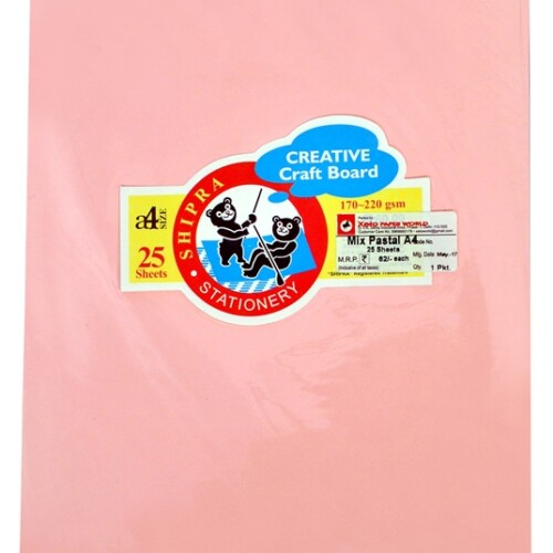 Classmates Smooth A4 Coloured Pastal Paper Assorted Pack Of 25 Sheets-0
