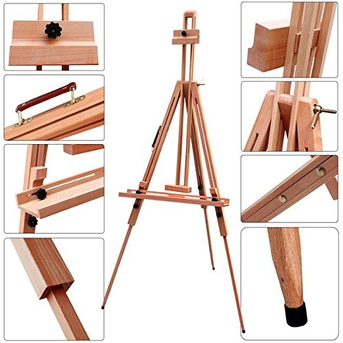 Asint Beech Wood Alternative Basic Field Folding Easel-0