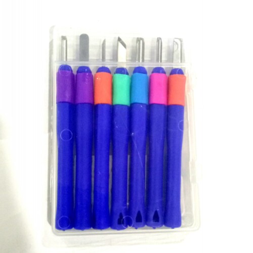 Asint Wood Carving Set Of 7 Hand Working Tool Rubber Handle For Comfort Gripping-0