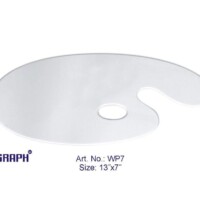 Asint Wooden Palette Oval White (13" X 7") -0