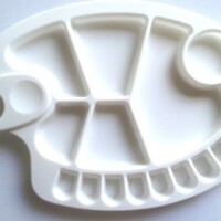 Asint Kidney Shaped 20 Well Plastic Palette 30 X 19 cms-0