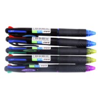 Asint Four In One , 0.7mm Color Ball Point Pen With Rubber Grip Set Of 5-894