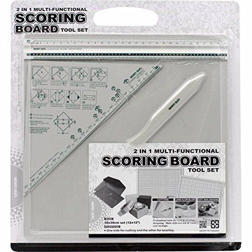 Morn Sun 2 In 1 Multi Functional Scoring Board E Tool Set For Envelope Making , Gift Box Making Size 12 X 12 Inch-0