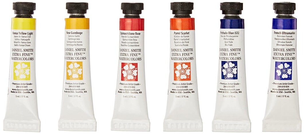 Daniel Smith Extra Fine Essentials Introductory Watercolor, 6 Tubes, 5ml-0