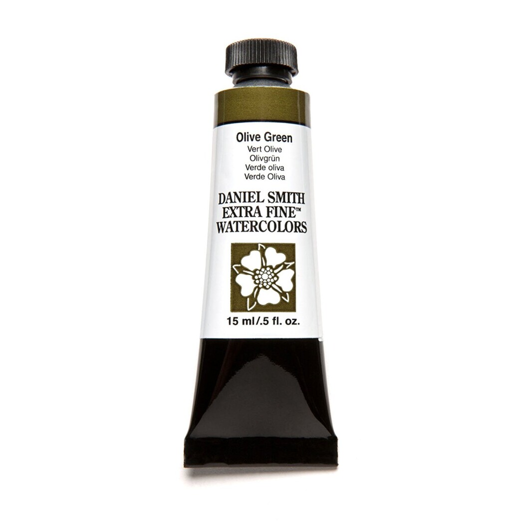 Daniel Smith original Watercolor 15ml Paint Tube, Olive Green -0