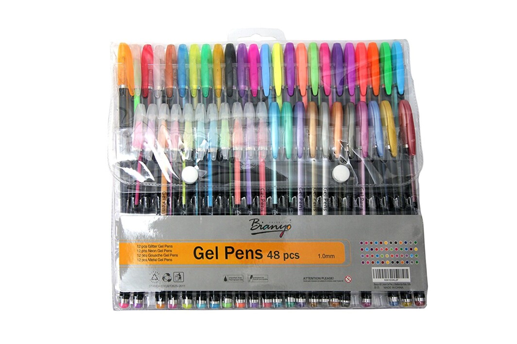48 Pc Gel Pens Set Color Gel Pens,Glitter, Metallic, Neon Pens Set Good Gift For Coloring Kids Sketching Painting Drawing-0
