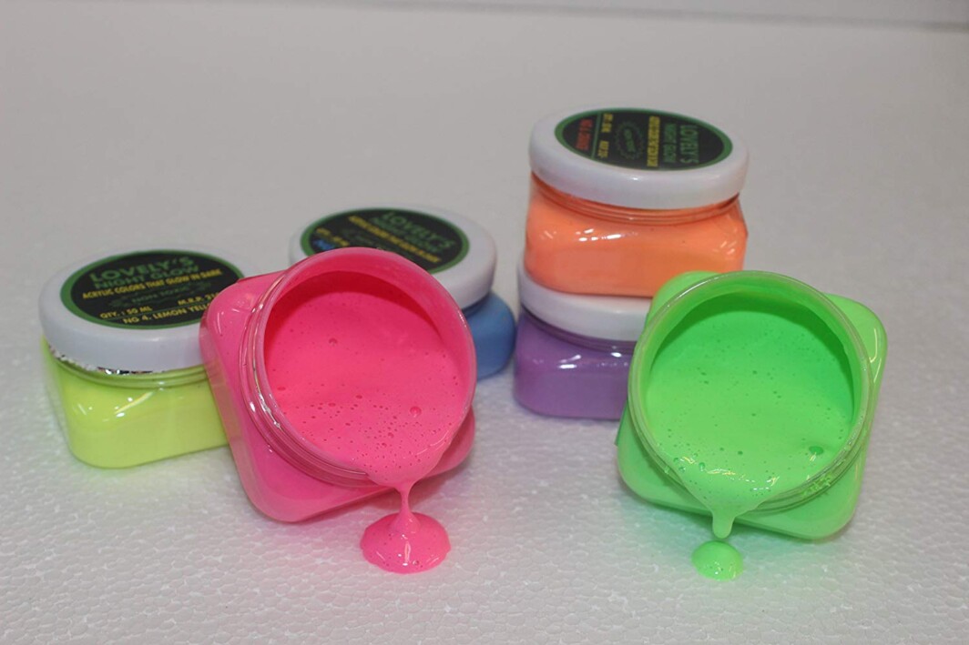Lovely art products Neon Acrylic Colour Pots, 50ml - Set of 8-2724