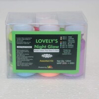 Lovely Art Products Night Glow Acrylic Colors Set of 6 ( 20 ml each )-0