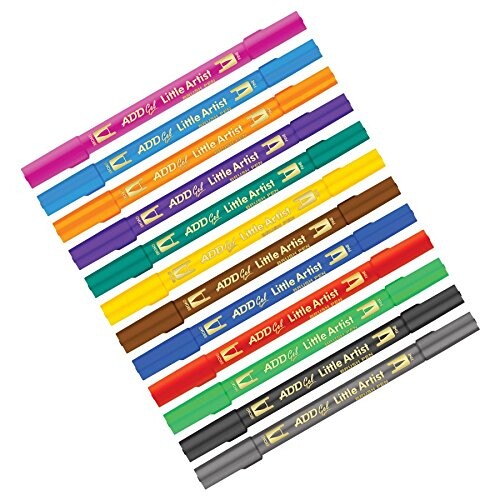 ADD Gel Little Artist - Twin Tip Brush Pen Pack of 12-0