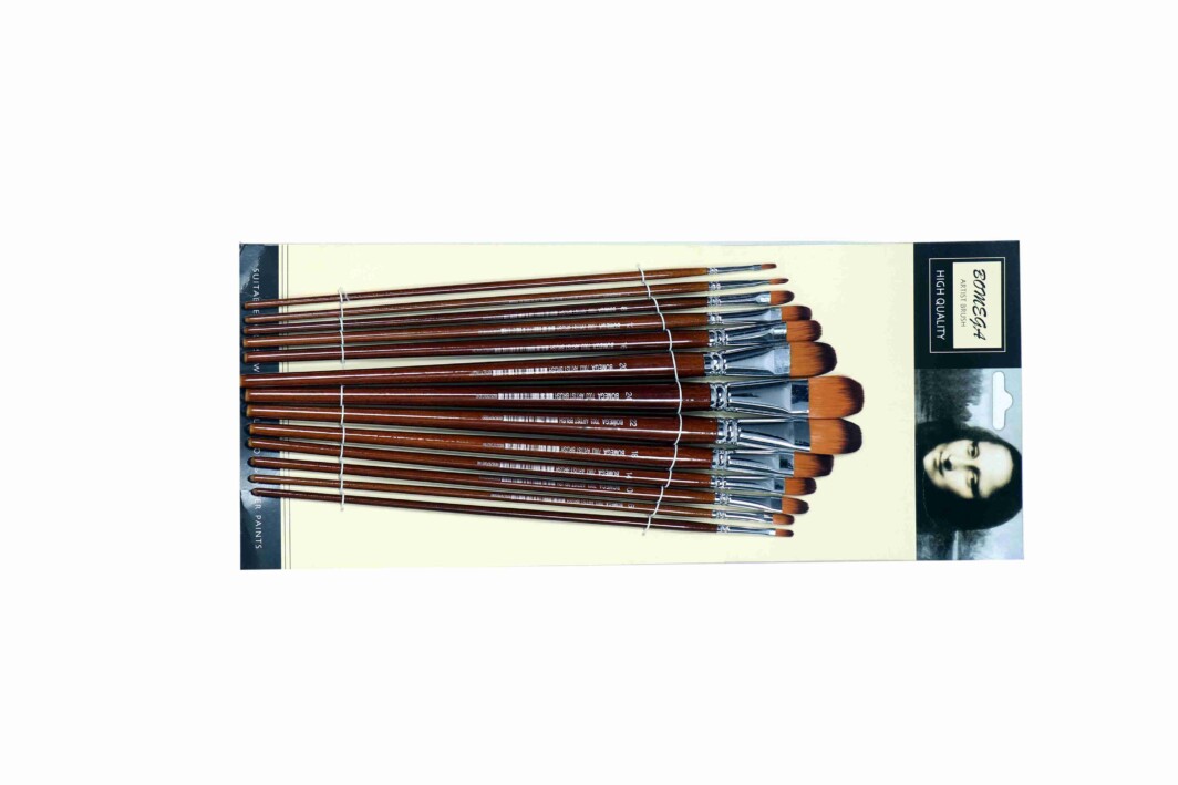 Bomega Filbert Best Artist Paint Brush Set (13 Brushes) for Acrylic, Watercolor Painting by Bomega Artist Brush -0