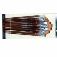 Bomega Flat Best Artist Paint Brush Set (13 Brushes) for Acrylic, Watercolor Painting by Bomega Artist Brush -0