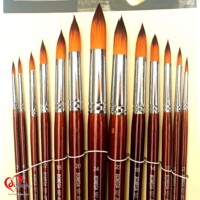 Bomega Round Best Artist Paint Brush Set (13 Brushes) for Acrylic, Watercolor Painting by Bomega Artist Brush-3416