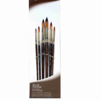 Bomega Round Best Artist Paint Brush Set ( 6 Brushes) for Acrylic, Watercolor & Oil Painting by Bomega Artist Brush -3936