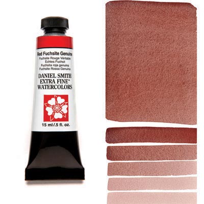 Daniel Smith Extra Fine Watercolor 15ml Paint Tube, Red Fuchsite Genuine-0