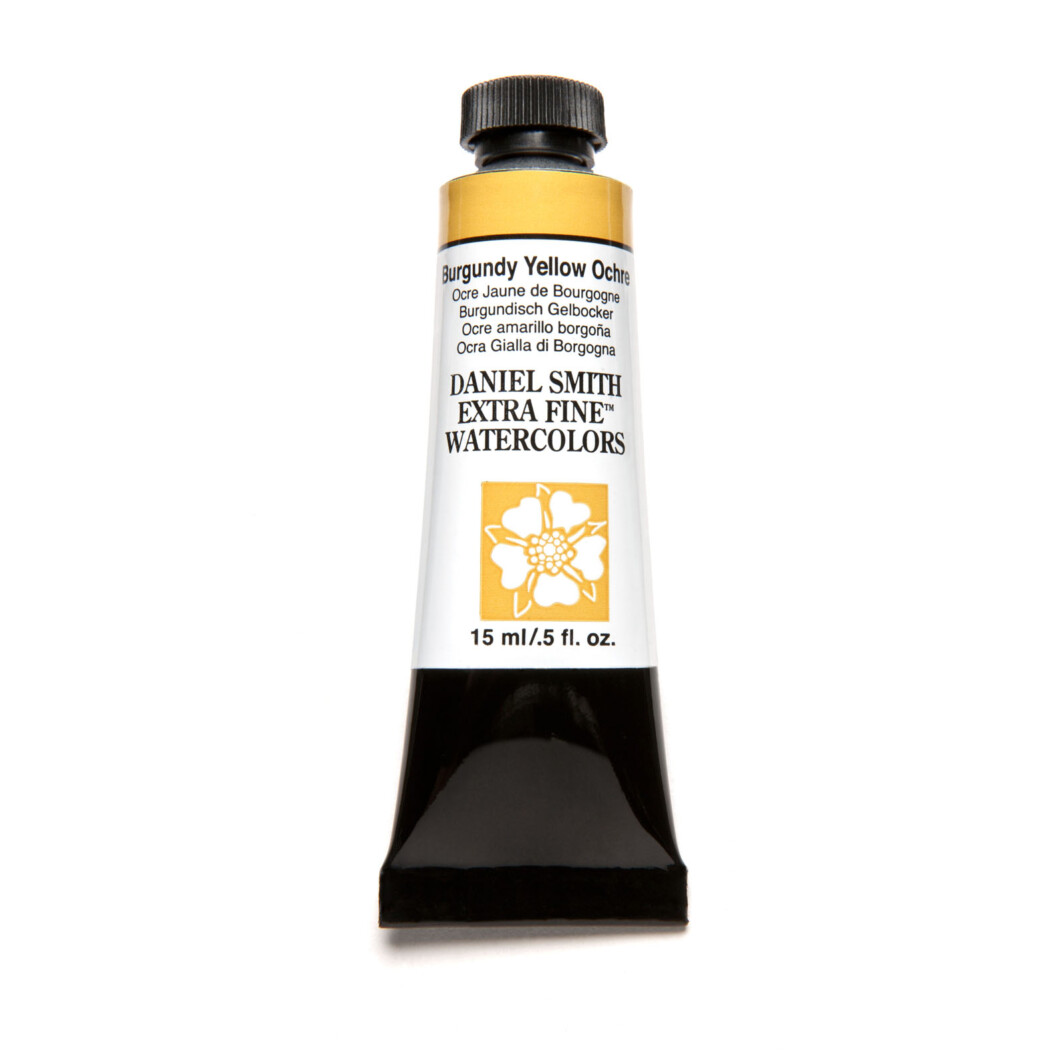 Daniel Smith Extra Fine Watercolor 15ml Paint Tube, Burgundy Yellow Ochre-0
