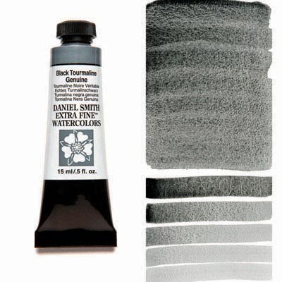 Daniel Smith Extra Fine Watercolor 15ml Paint Tube, Black Tourmaline Genuine-0