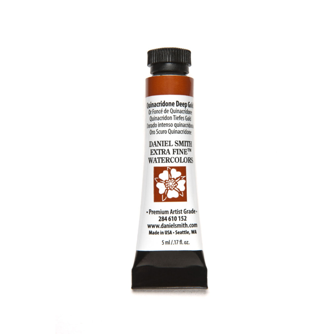 Daniel Smith 284610152 Extra Fine Watercolors Tube, 5ml, Quinacridone Deep Gold-0