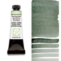 Daniel Smith Extra Fine Watercolor 15ml Paint Tube, Rare Green Earth-0