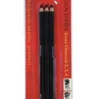 Kohinoor Gioconda Black Charcoal Pencils Set of 3-0