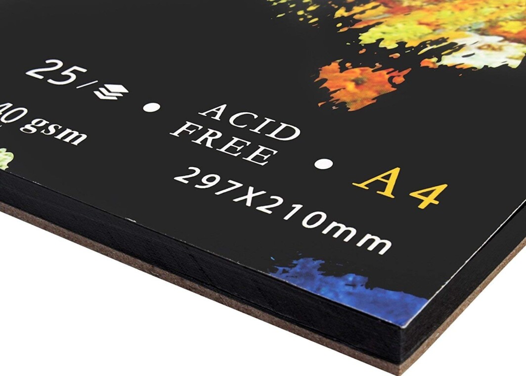 Bianyo Hardback A4, 140 gsm, Black Paper Artist’s Sketch Drawing Pad, 297 x 210 mm – 25 Sheets-4843