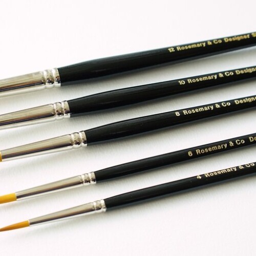 Rosemary 344-4 Designer Rounds Golden Synthetic Brush-0