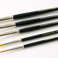 Rosemary 344-6 Designer Rounds Golden Synthetic Brush -0