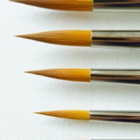 Rosemary 344-6 Designer Rounds Golden Synthetic Brush -4779