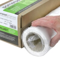 Somerset Enhanced VELVET Inkjet Printer Paper 255gsm 610mm x 10m roll-4989