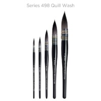 Da Vinci Watercolor Series 498 Casaneo Paint Brush, Round Quill New Wave Synthetics individual brushes-0