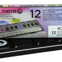 DANIEL SMITH 12 Colors of Inspiration Hand Poured Watercolor Half Pan Set in a Metal Box-0