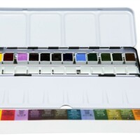 DANIEL SMITH 12 Colors of Inspiration Hand Poured Watercolor Half Pan Set in a Metal Box-5482