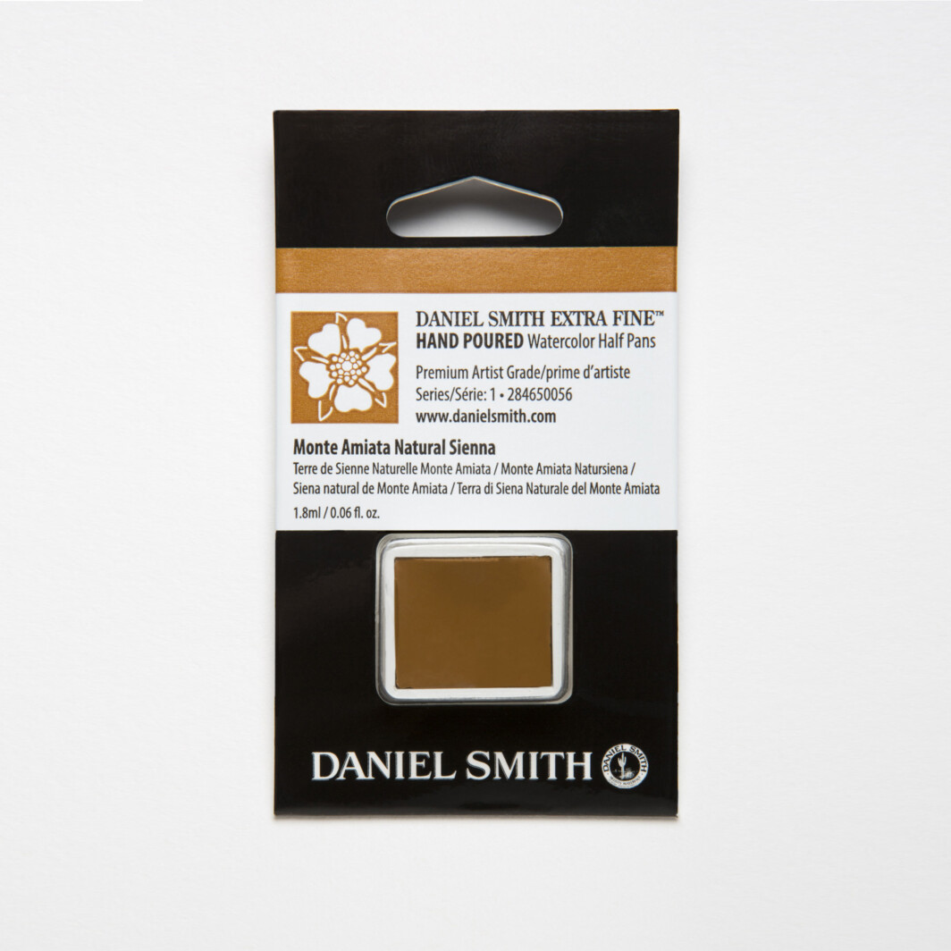 DANIEL SMITH Extra Fine Watercolor Monte Amiata Natural Sienna Half Pan -0