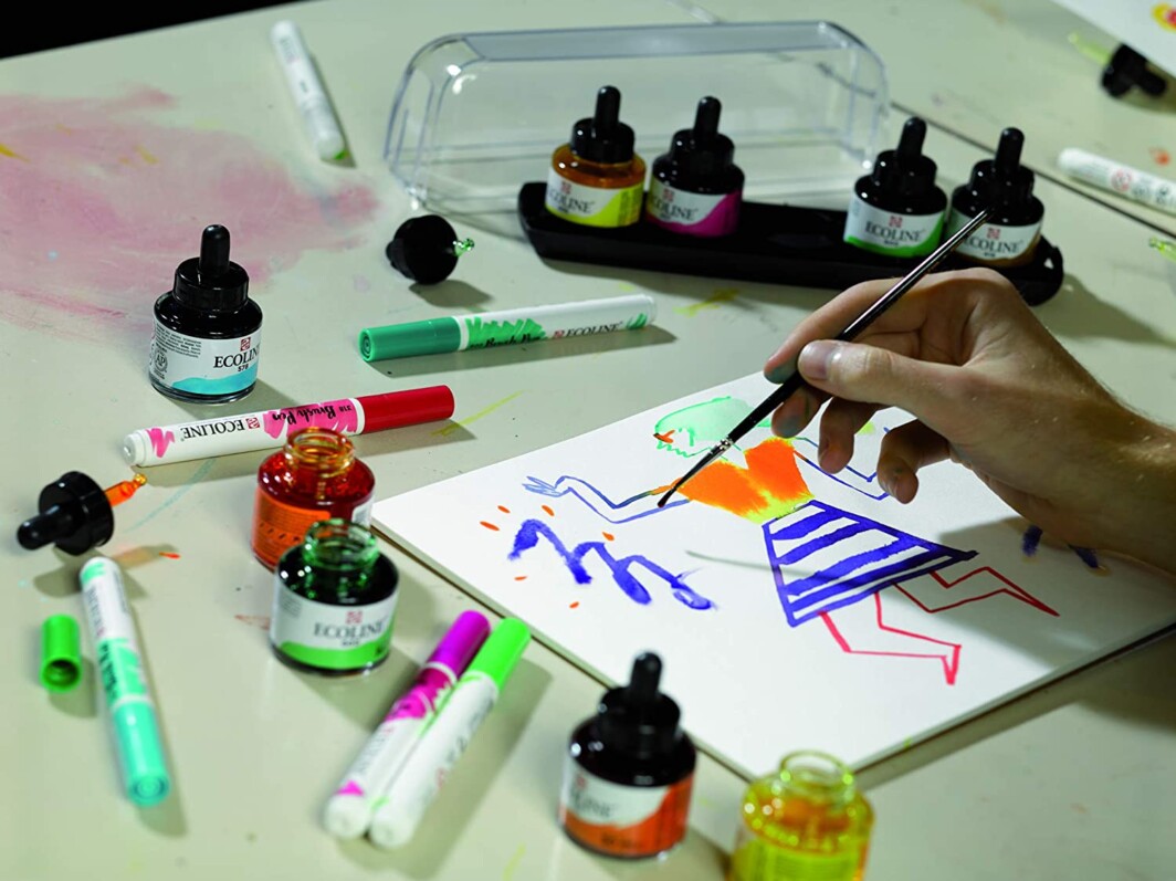 Royal Talens Ecoline Liquid Watercolor Ink 30ml Set of 10 Colors-6302