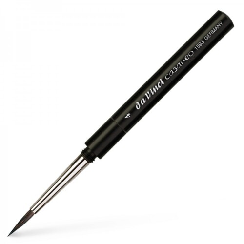 DA VINCI CASANEO SYNTHETIC WATERCOLOUR TRAVEL BRUSH SERIES 1593TP SIZE 4-0